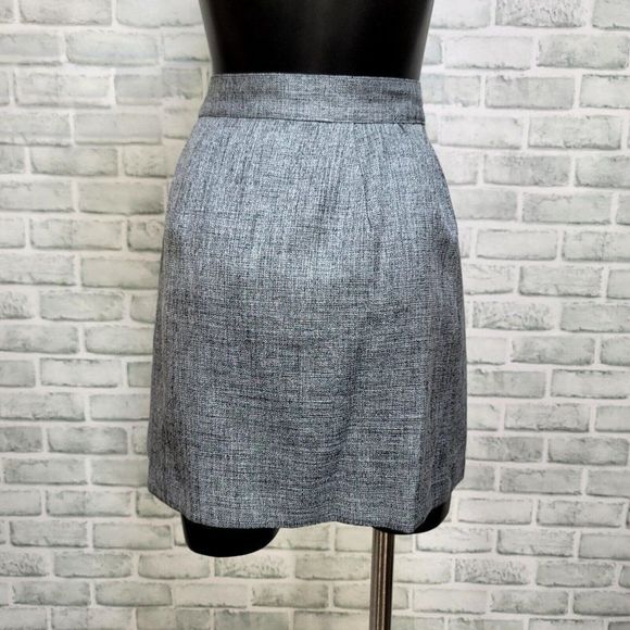 Vintage 90s Y2K Rampage Blue Grey Tweed 2pc Set Peplum Tank & Wrap Mini‎ Skirt - Picture 8 of 11